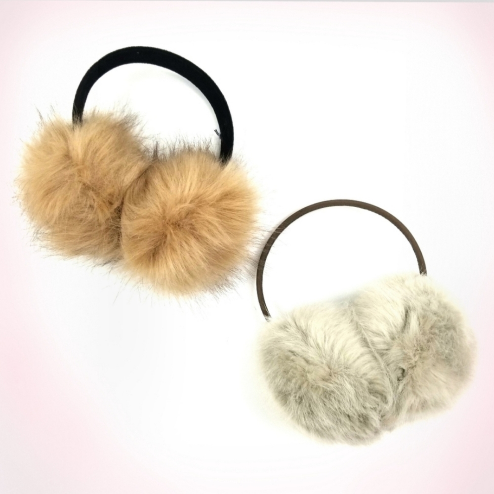 4/$25 LOT of 2 Fuzzy Ear Muffs